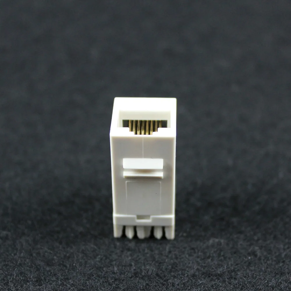 200 white utp rj45 connector cat6 network module information socket computer outlet cable adapter keystone jack for amp ethernet free global shipping