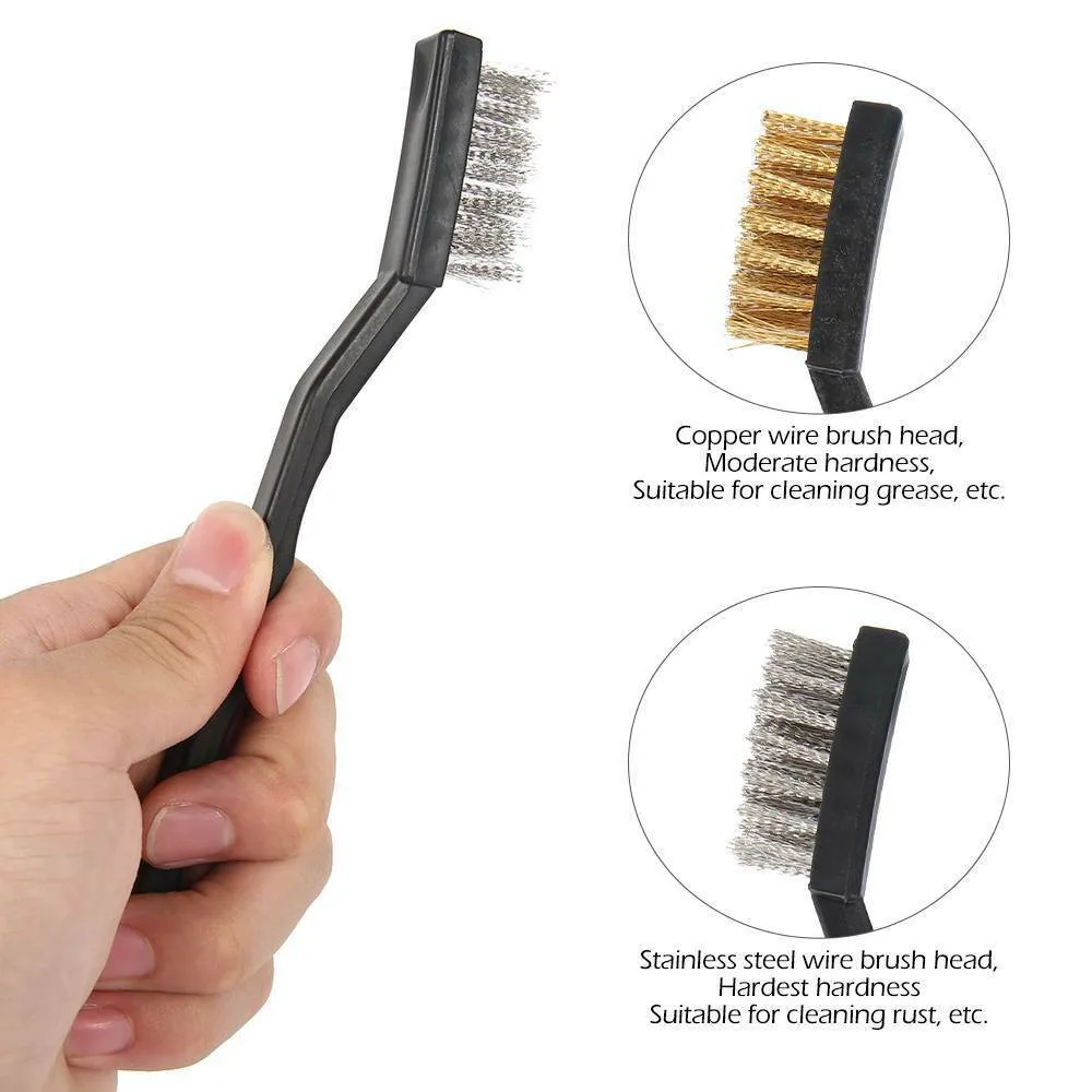 

Brass Wire Brushes Brushes Metal Nylon Parts Remover Rust Paint Set Small