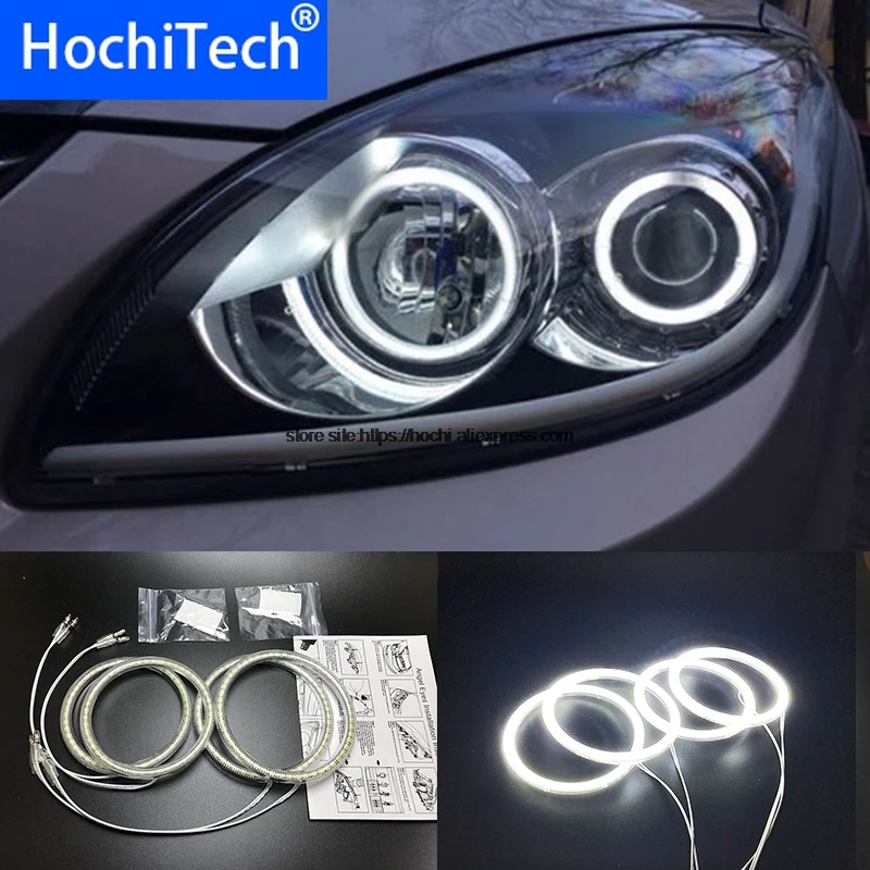 

HochiTech для Hyundai i30 2008-2011 ультра яркий SMD белый светодиодный ангельские глазки 2600LM 12V halo ring kit дневной ходовой светильник DRL