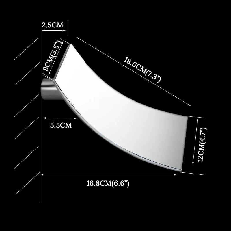 Модный настенный смеситель для раковины с водопадом хромированный/черный ванной