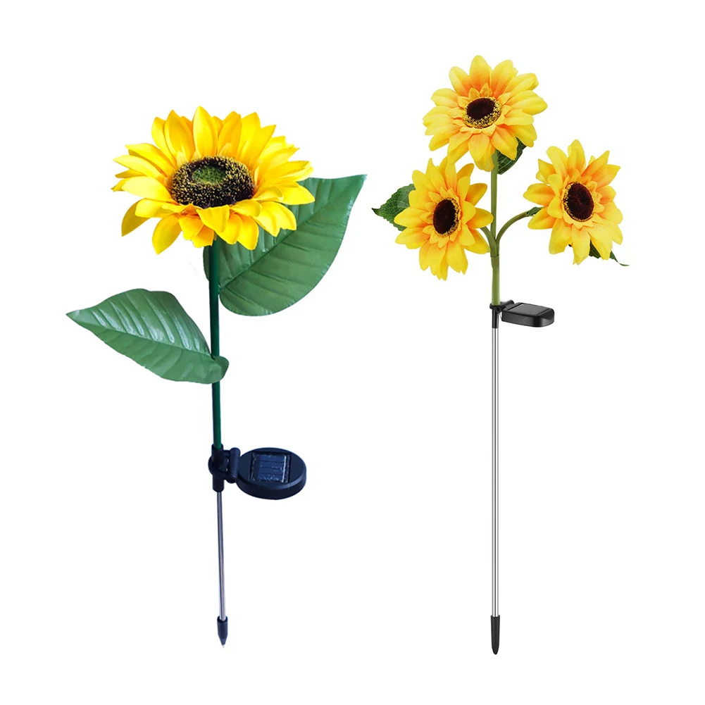 

Уличные Водонепроницаемые светодиодные фонари на солнечной батарее, мерцающий уличный фонарь в форме подсолнуха для внутреннего двора