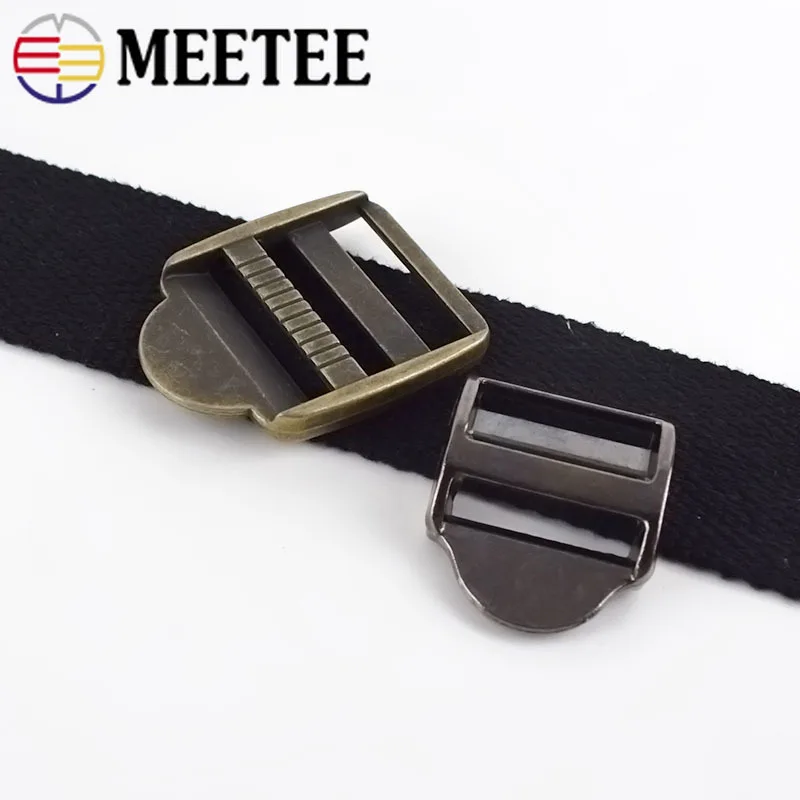 Meetee 4pcs ID20/25/32mmMetal Tri-Glide Backpack Shoulder Strap Adjustment Buckle DIY Webbing Belt AdjustClasp Buckles Accessory | Дом и сад