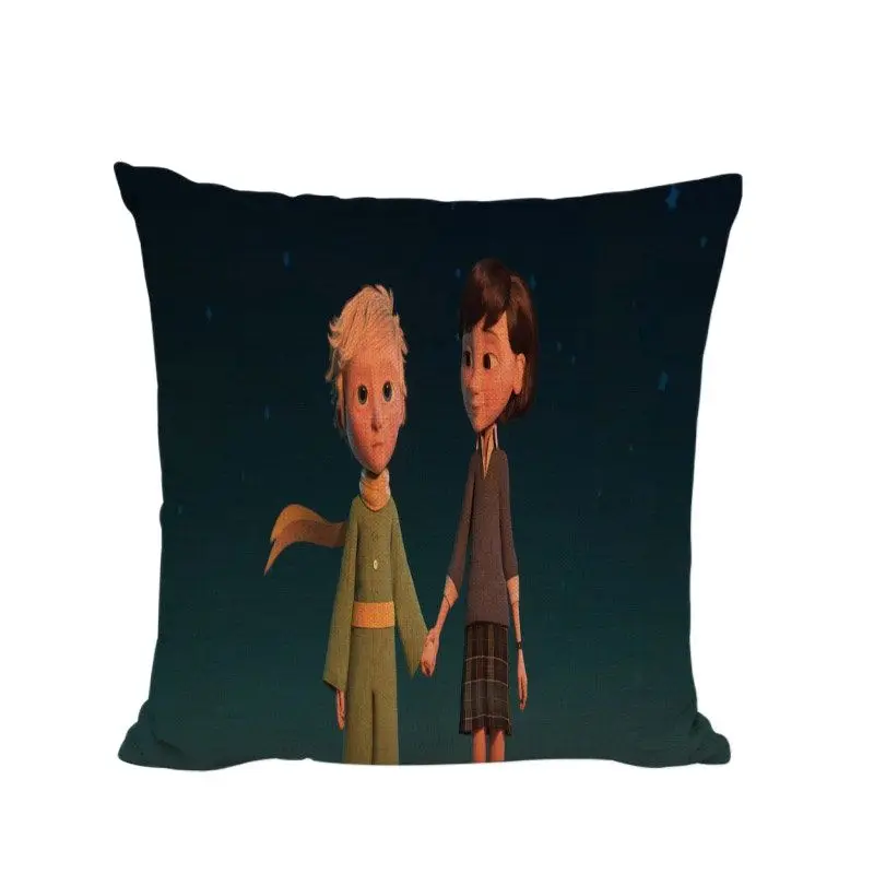 Женский чехол для подушки 45x45 см с изображением Маленького принца лисы розы луна