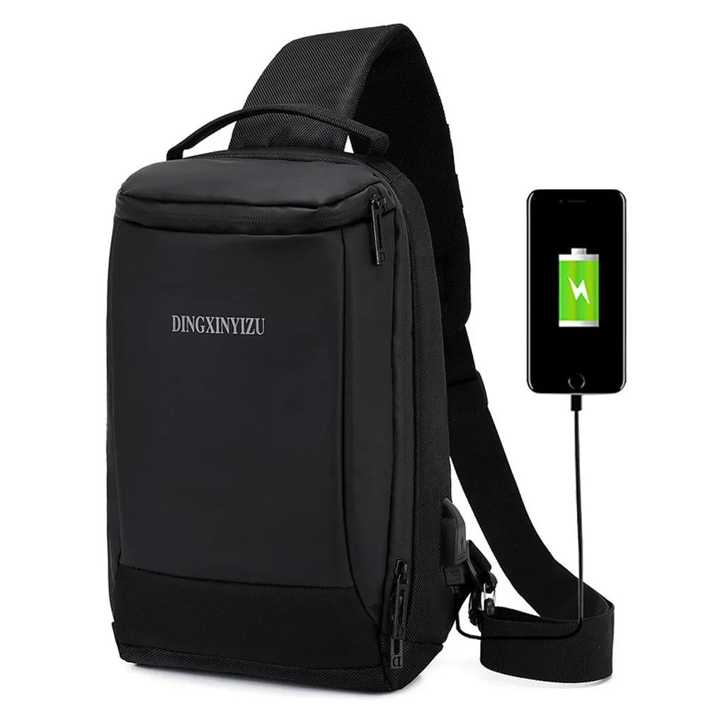 Модная Повседневная нагрудная сумка для мужчин портфель на одно плечо с