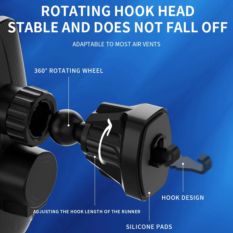 Автоматический зажим для беспроводной зарядки Автомобильный держатель
