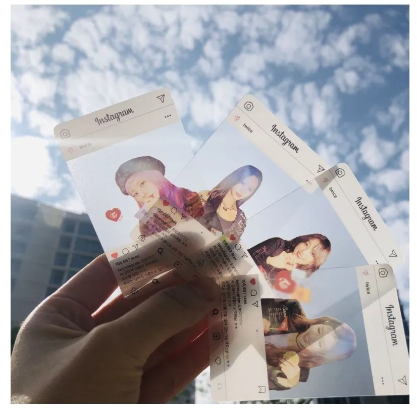 Двойная Фотокарта набор ДА или да Tzuyu Kpop K Pop наружная карта Ins прозрачная