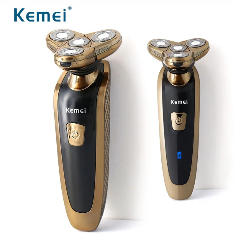 Мужская перезаряжаемая электробритва KM D41 моющийся триммер с тремя плавающими