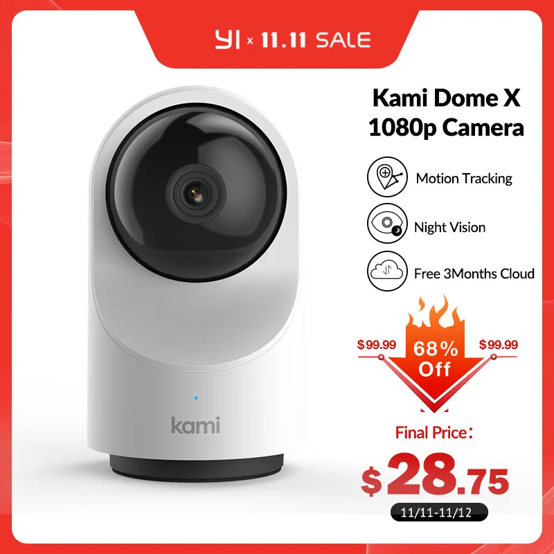 Kami Full HD Wifi домашняя камера безопасности 1080P IP слежения за движением домашний
