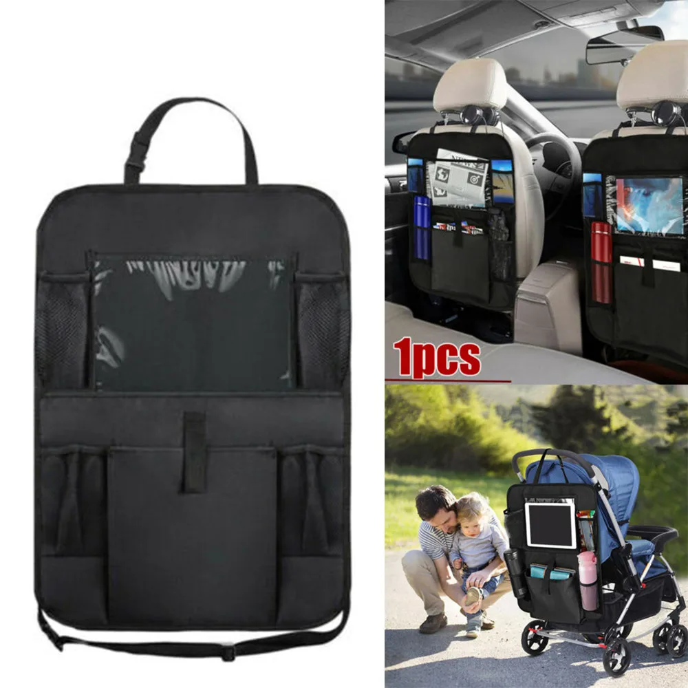 

Car Seat Back Organizer Storage Bag Car Storage Organizer Travel Storage Bag Car ​Accessorie Oxford Cloth+PVC 61X41cm /24X16in