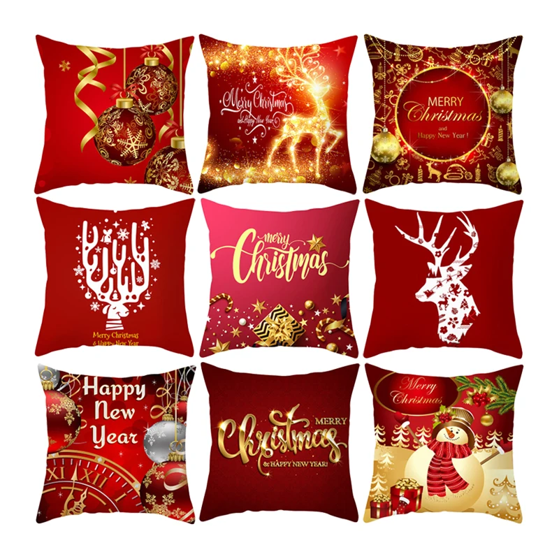 Рождественская наволочка декоративная подушка для дивана чехол сиденья