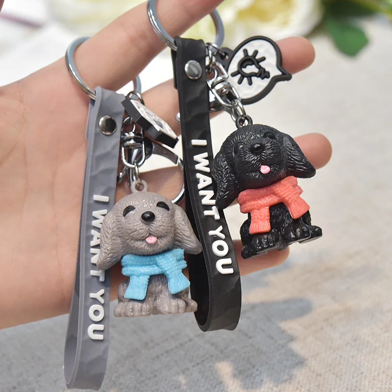 1 шт. брелок с симпатичной собакой полимерный для домашних животных ключей сумка