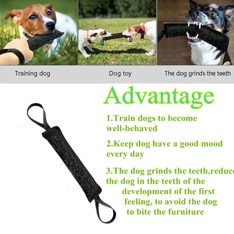 

2 Handles Pet Training Bite Tug Toys Young Dog Chewing Arm Sleeve