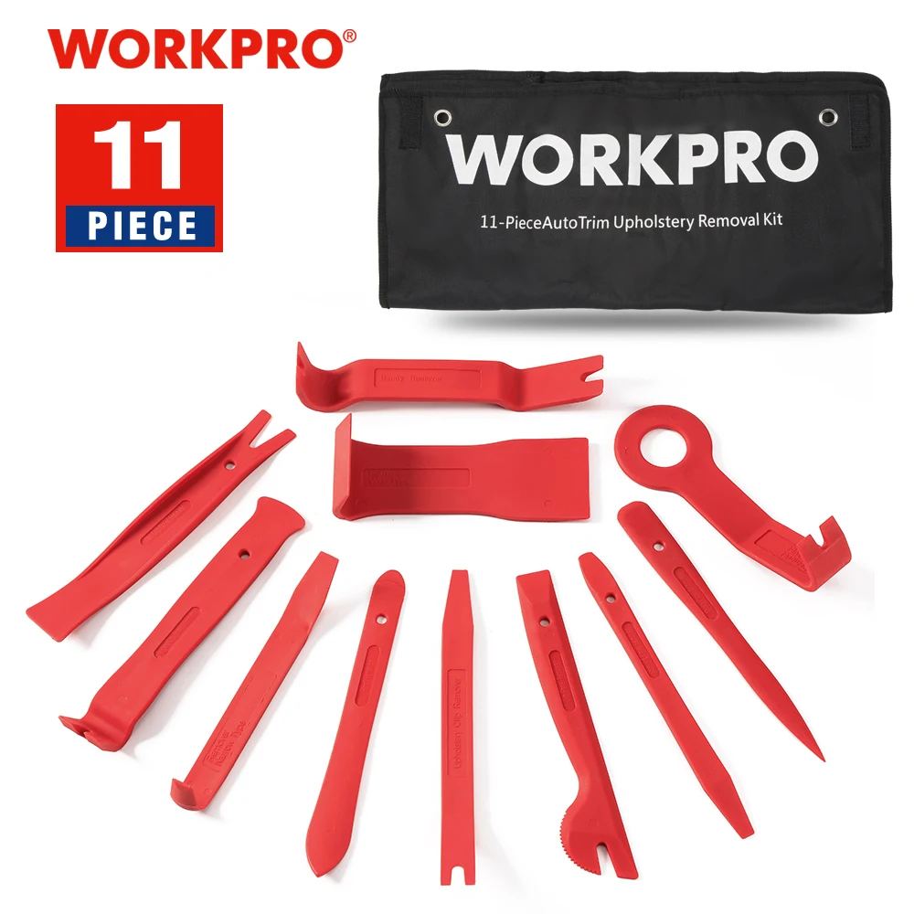 

WORKPRO 11PC Car Upholstery Removal Kits Auto Interior Radio Panel Door Clip Windows Trim Removal Installer Pry Repair Tool Set