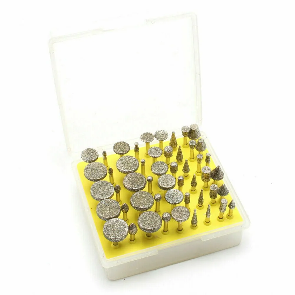 

Diamond Drill Bit Drill Engraving Kit Tool 3mm Shank 50Pcs Bit Burr Burrs