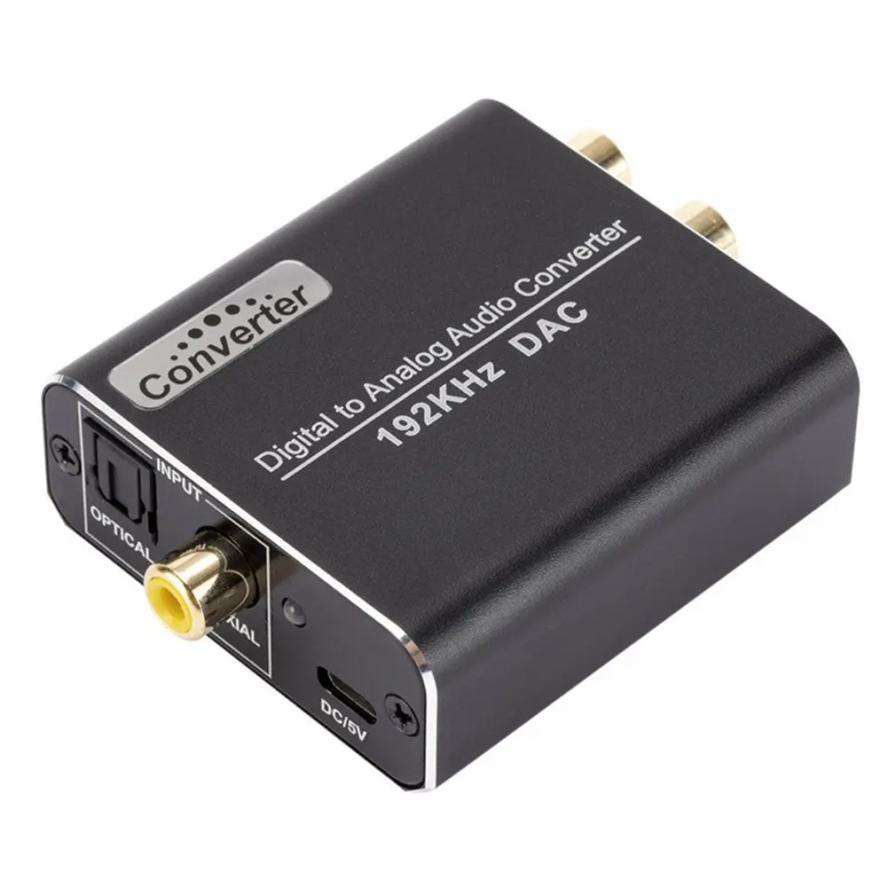 

Digital to Analog Stereo Audio Converter Optical Coaxial 3.5MM Headphone digital Adapter RCA L/R Audio Converter Adapter
