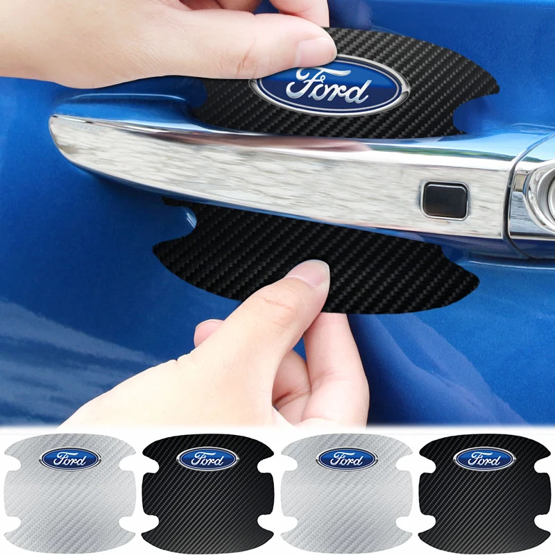 

4pcs Car Sticker Car Door Handle Bowl Sticker Car accessories For Ford Focus Mondeo Kuga Fiesta MK7 Escort Explorer Edge MK2 MK4