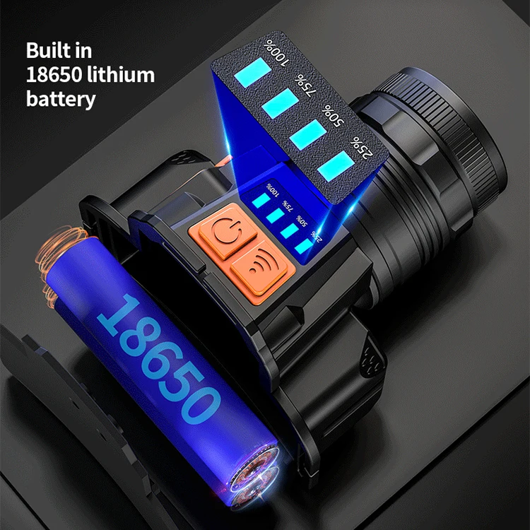 T6 LED Headlamp Sensor Headlight Rechargeable Ultra Bright Long Range Focusing Night Fishing Flashlight Outdoor White Light | Лампы и