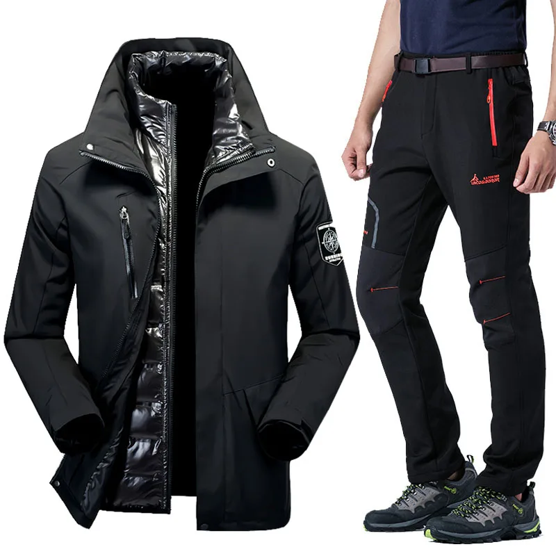 Лыжный костюм для мужчин зима 2020 водонепроницаемая ветрозащитная утепленная