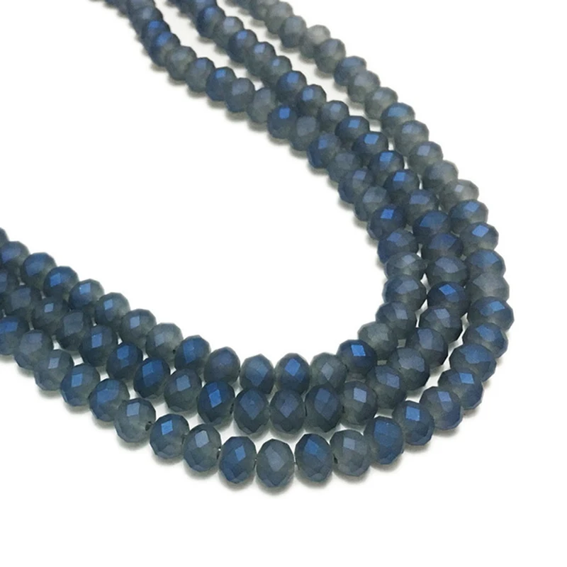 BEAUCHAMP Scrub тусклый полированный Кристалл Чешский бисер Rondelle Bicone граненый матовый