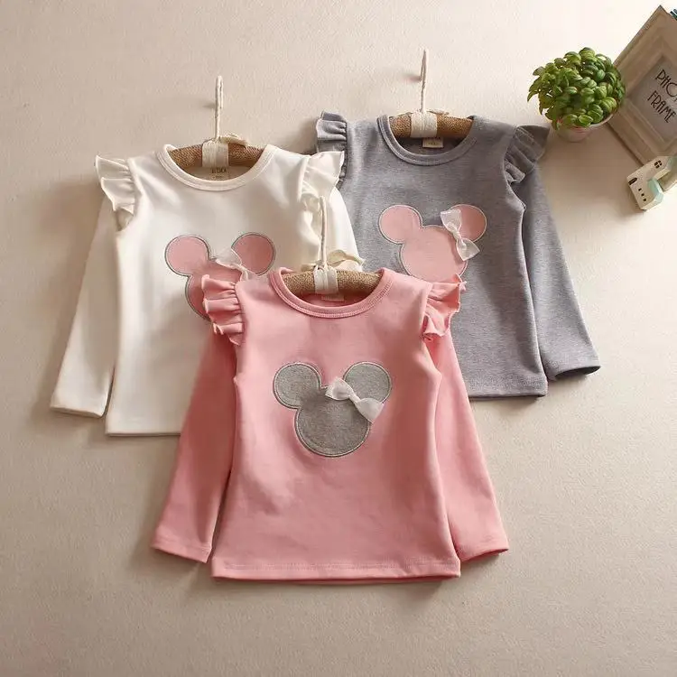 2 3 4 5 6 7 Year Girls T-shirt Long Sleeve Cotton Cartoon Kids T Shirts for Girl Baby Toddler Children Top Clothes Pullovers | Детская