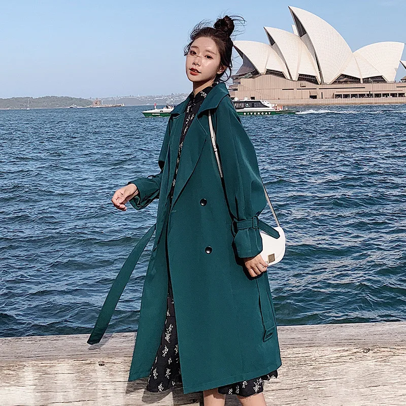 Ветровка женская весна-осень длинная свободная 2022 | Женская одежда