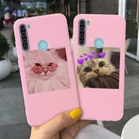 cute cat pet pink tpu phone case for redmi note 8 8t 9 s pro max silicone protective cover