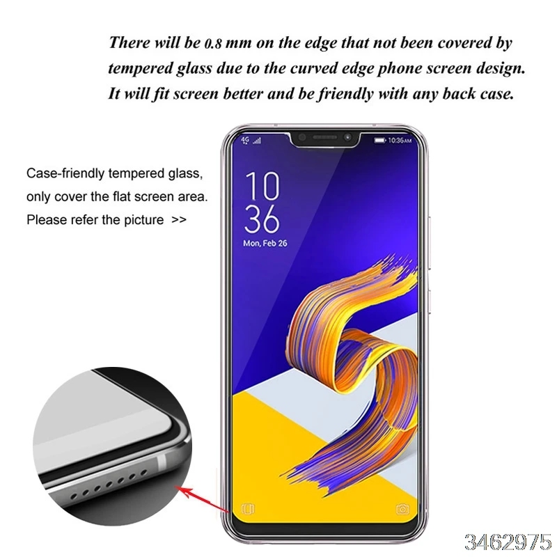 Закаленное стекло для Asus Zenfone 6 7 ROG Phone II 2 3 Strix ZS661KS ZS660KL ZS630KL ZS600KL защитный чехол