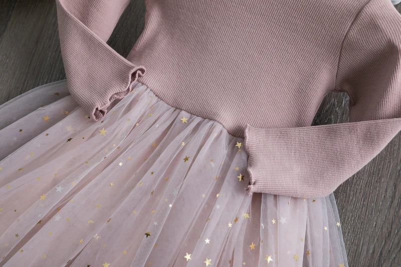 Little Girls Long Sleeves Dress School Casual Wear Daily Knit Autumn Winter Clothes Party Princess Kids Dresses For | Детская одежда и