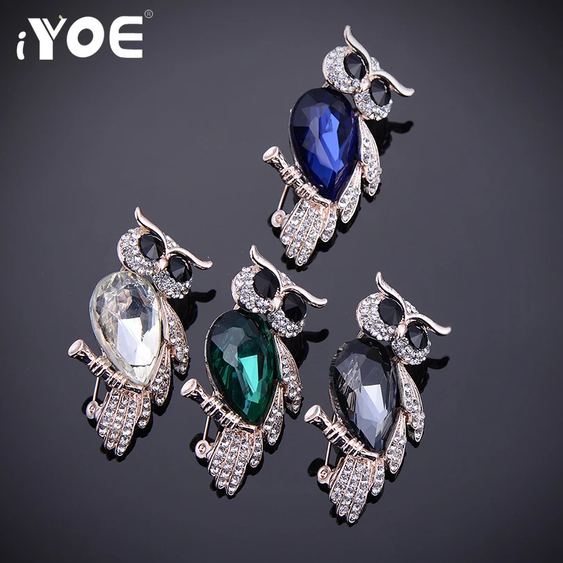 IYOE винтажная антикварная сова золотого цвета брошь для женщин большие