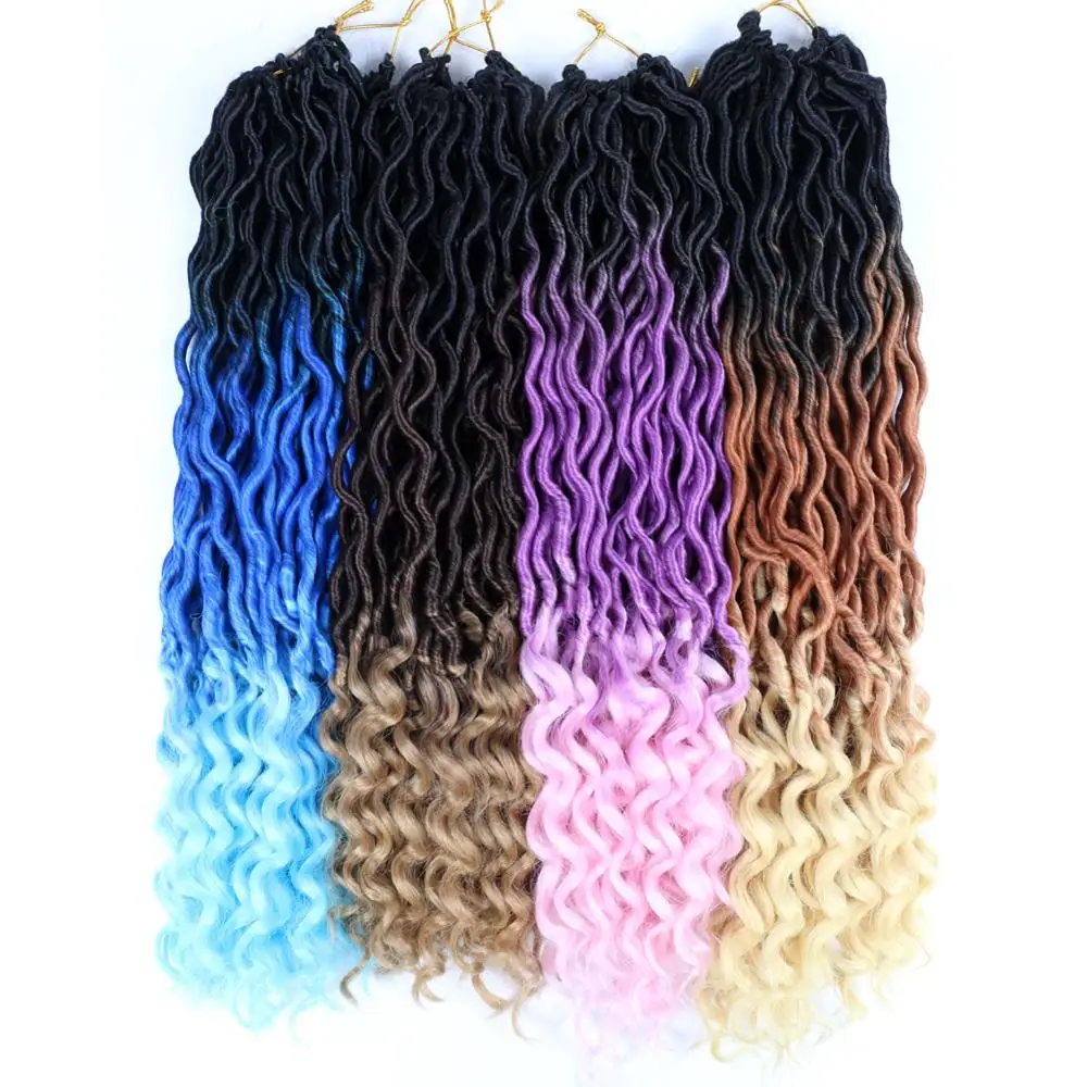 Aigemei синтетические богов искусственные локоны в стиле Crochet плетеные волнистые