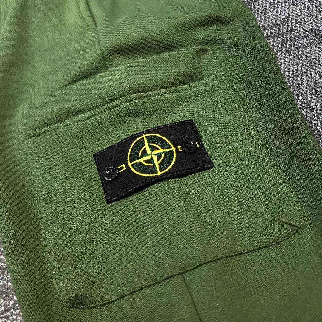 

Stone Island 2021 Spring Side Label Pocket Washed Overalls Casual Shorts Size 30-36