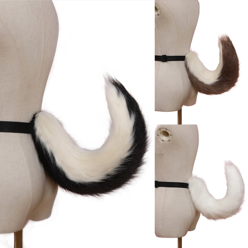 Мягкий Гладкий хвост анимации регулируемые милые костюмы для Хэллоуина и