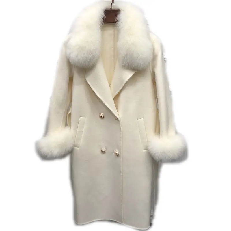 2019 пальто с натуральным мехом зимняя женская куртка воротник из натурального