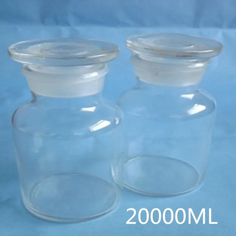 

Glass wide mouth bottle 10000ml / 20000ml, white large mouth bottle, ground mouth bottle, laboratory supplies, reagent bottle