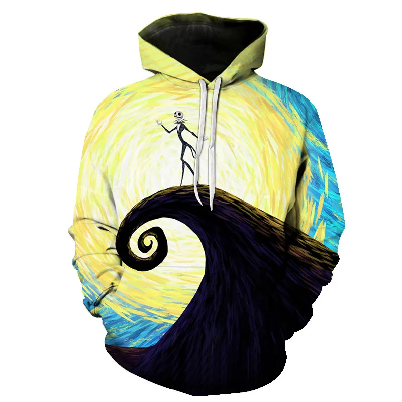 

2020Q Autumn New Nightmare Before Christmas 3D Printing Hoodie Jack Skellington Sally Cartoon Time Men's Women's Halloween Sweat