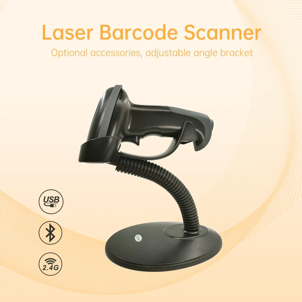 Teklead 1d qd Leitor de Código de Barras Scanenr Portátil com Fio Usb 2.4g Bluetooth Handheld para o Supermercado Inventário Pos Terminal