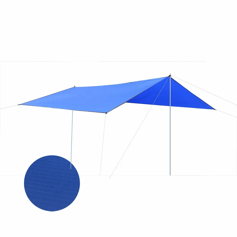 Blue Наружный тент УФ брезентовый навес камуфляж Многофункциональный Водонепроницаемый солнцезащитный тент Кемпинг пляж Пергола палатка от солнца - Цвет: Blue