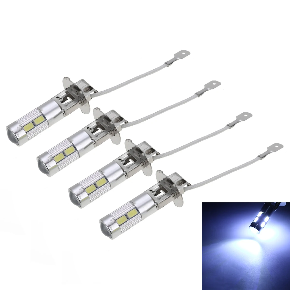 Mayitr 4 шт. 12V H3 5630 10SMD светодиодный автомобильный противотуманный фонарь супер