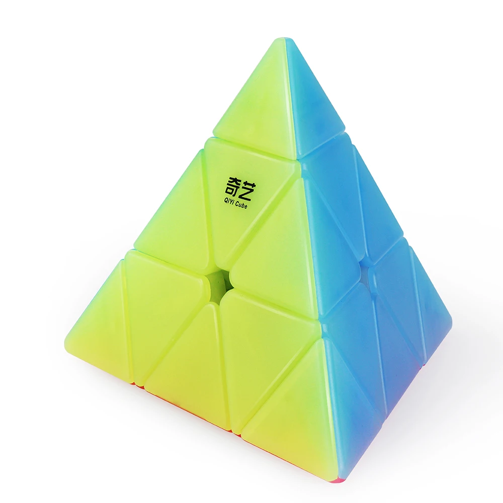 Picube-cubo m&aacute;gico Qiyi Qiming para ni&ntilde;os y adultos, Cubo de velocidad piramidal sin pegatina, rompecabezas de 3x3, juguetes para ni&ntilde;os y estudiantes-3