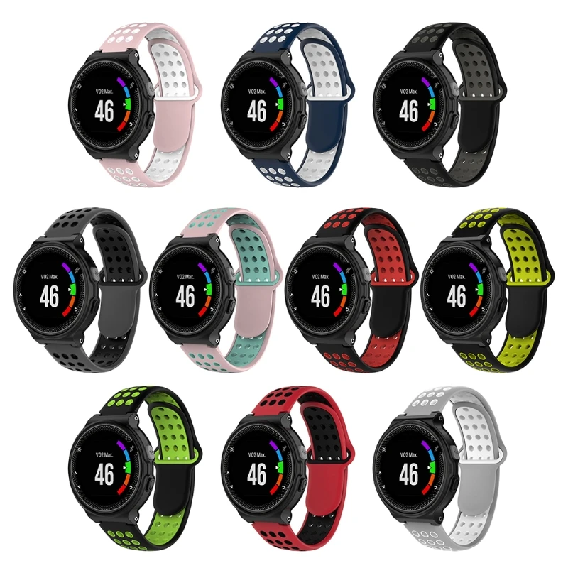 Мягкий силиконовый сменный ремешок для наручных часов браслет Garmin Forerunner 220 230 235 630