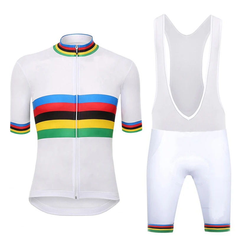 

2021 Good 2021 Champion Cycling Jersey 9D Set MTB Bike Shorts Suit Ropa Ciclismo Mens Summer Quick Dry Bicycle Clothing Maillot