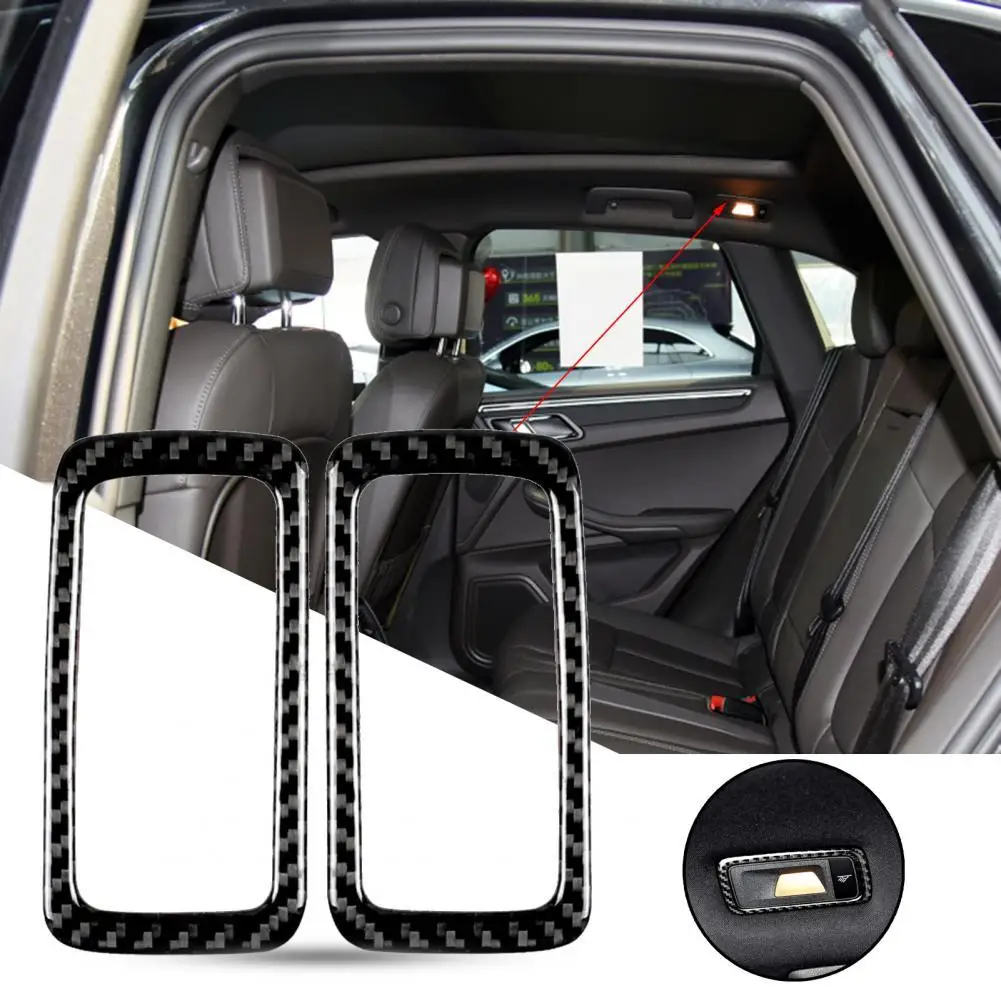 

2 шт., наклейки на панель автомобиля из углеродного волокна для Porsche Macan 2014-2021