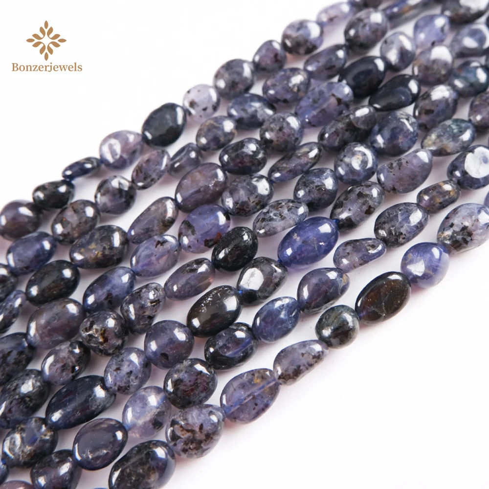 

Natural Stone Beads Irregular Iolite Round Loose Spacer Nuggets Beads For Jewelry Making Diy Bracelet Necklace 6-8mm Wholesale