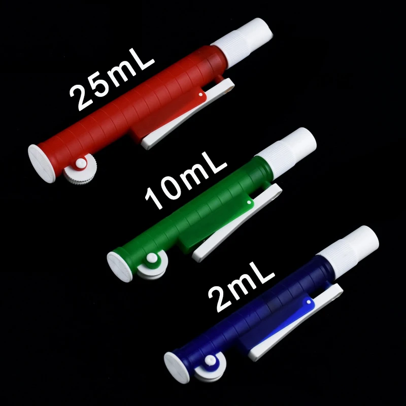 2ml, 10ml, 25ml Manual Suction Pump Pipette Dropper , Blue , Green , Red, Laboratory Supplies Pipettes