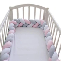 3m length bed bumper cotton bed crib cushion protector bed cradle foldable infant travel baby carriage weaving