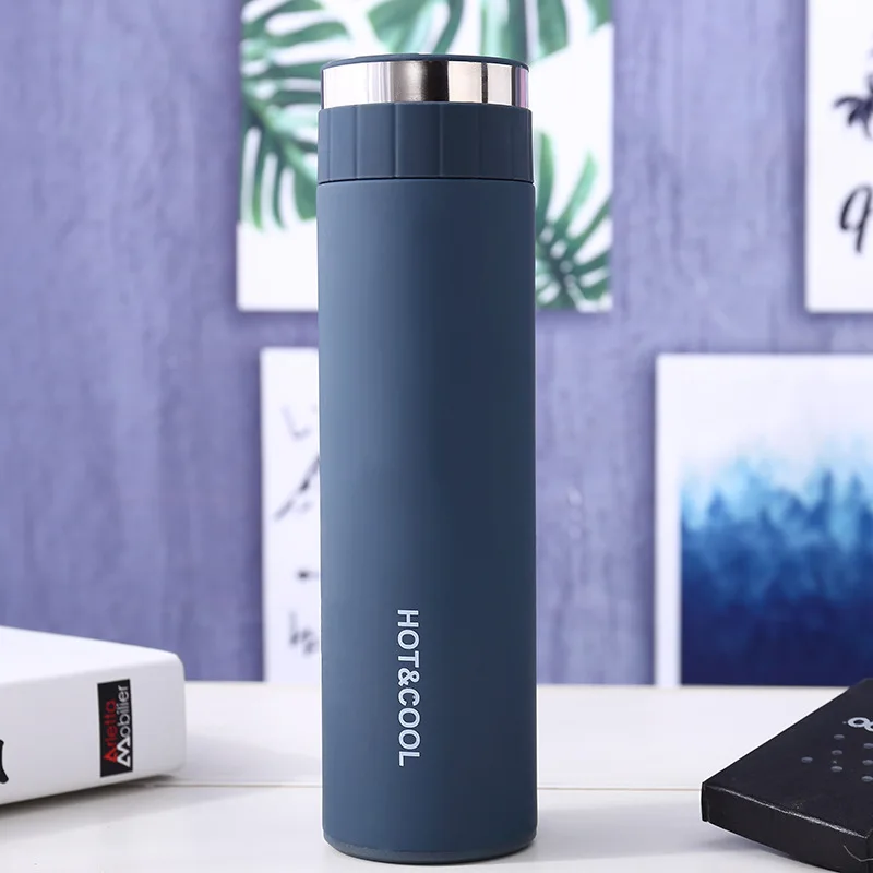 500ml Stainless Steel Vacuum Flask with Fliter Business Creative Insulated Water Tea Bottle Portable Outdoor Thermos Cups |