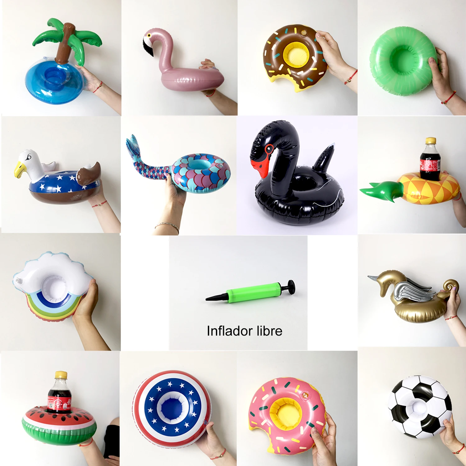 Продажа в связке надувные мини подставки форме фруктов для воды бассейна чашки