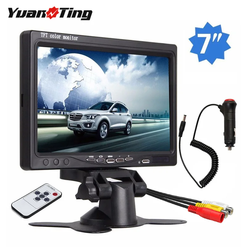 Монитор YuanTing для автомобиля 7 дюймов 800*480 TFT LCD HD цветной экран камер заднего вида с