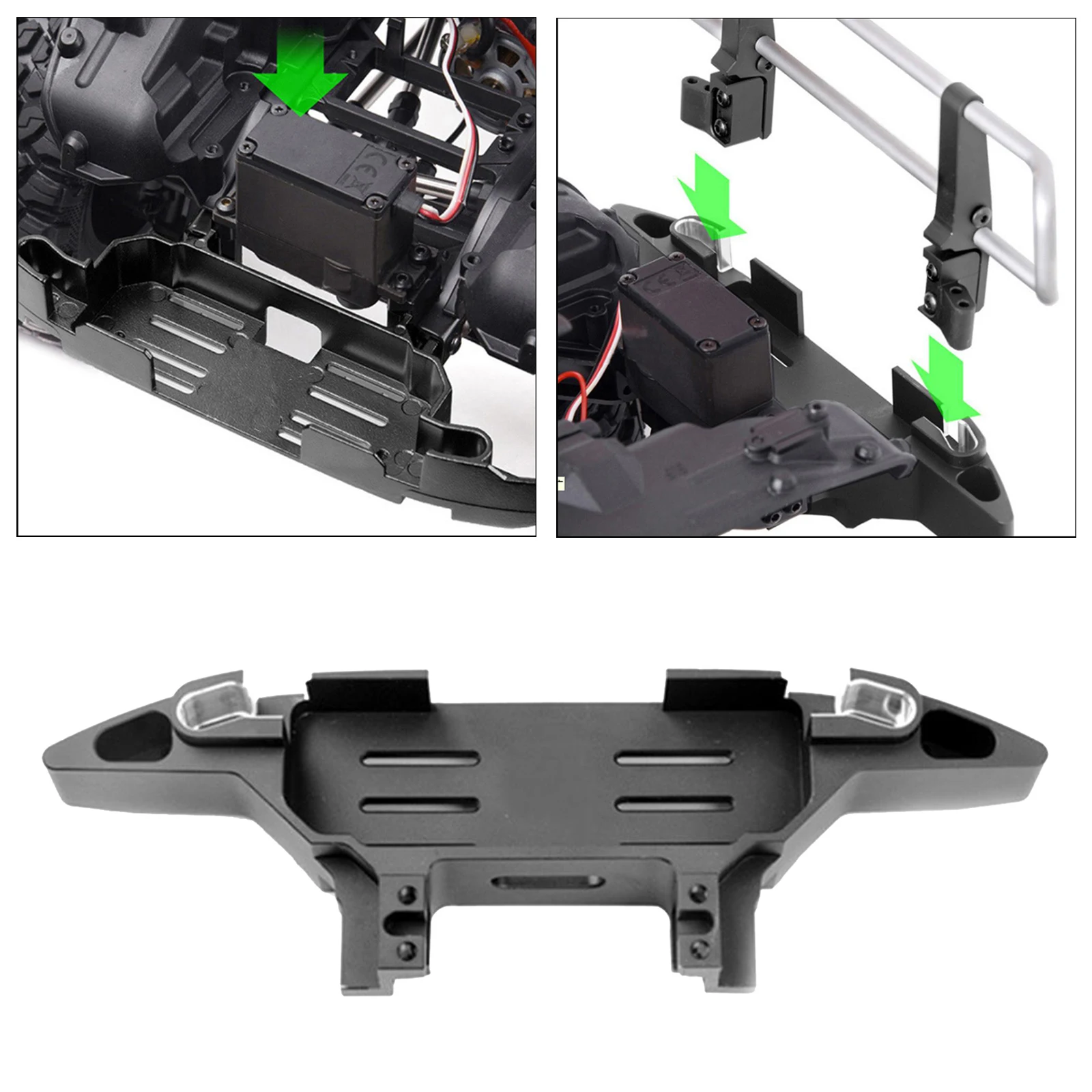 1 Base de parachoques delantero RC 1/10, piezas de repuesto para Crawler TRX4, TRX4,SCX10-0