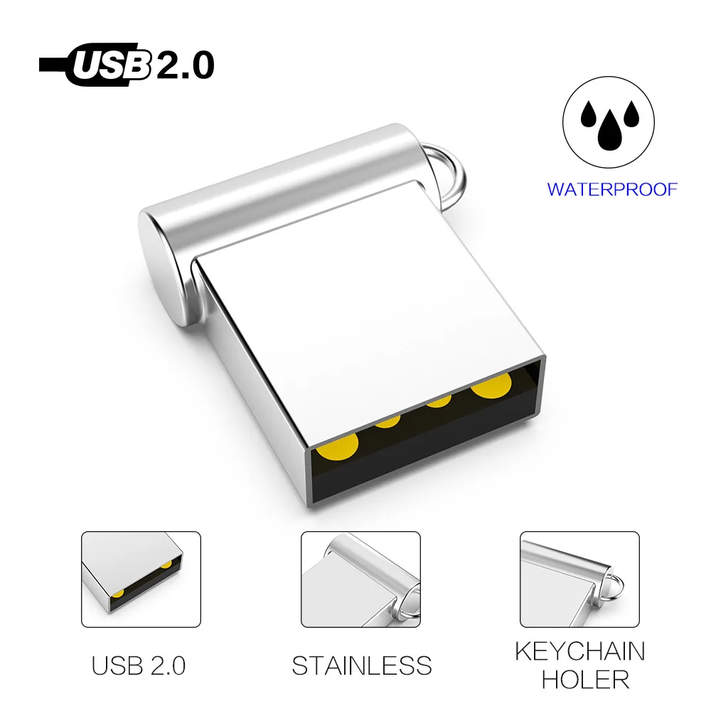 Супер мини металлический usb флэш накопитель 64 ГБ 32 16 8 4 портативный 128 Гб карта